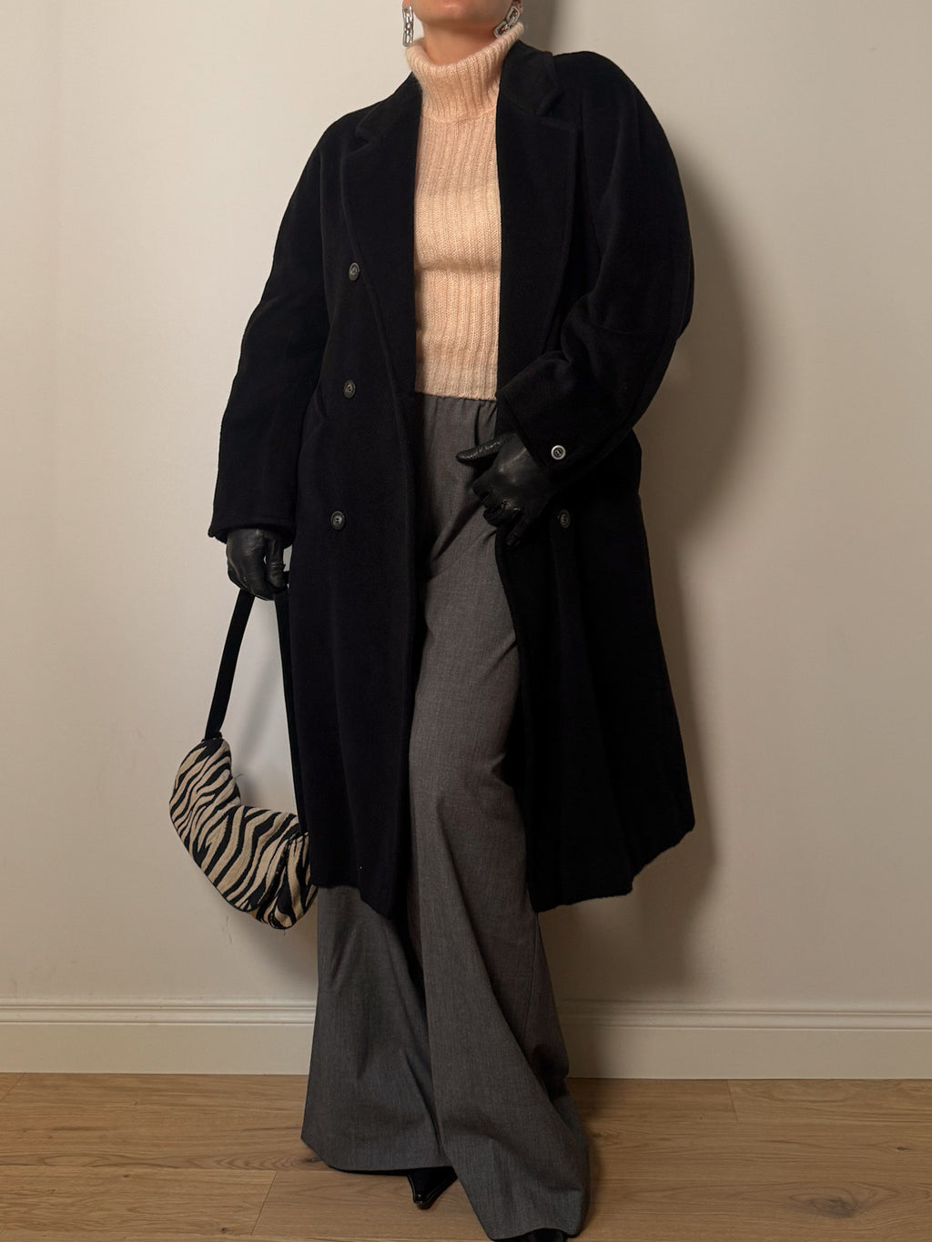 Max Mara 101801 black coat