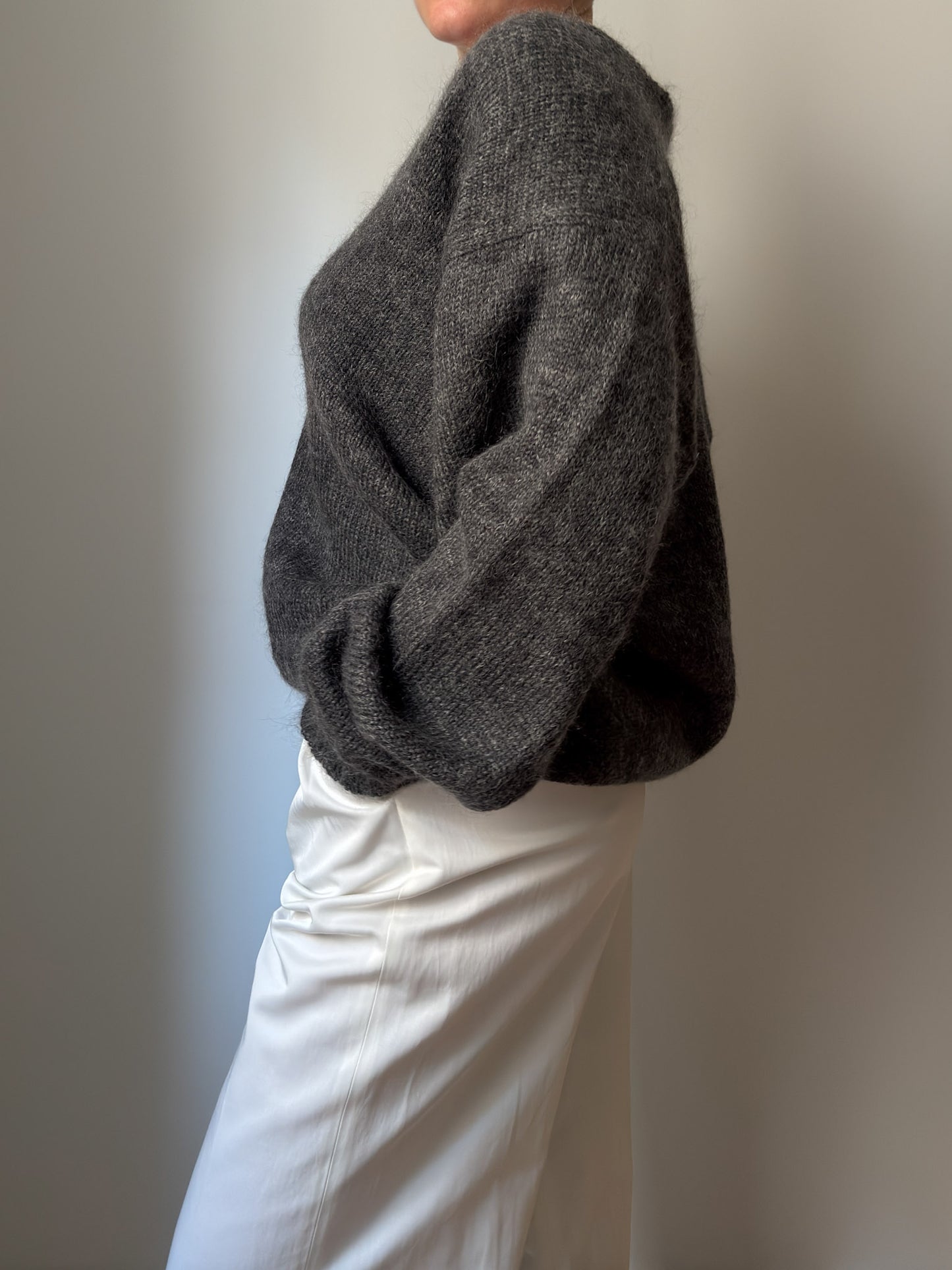 Pure wool grey cardigan