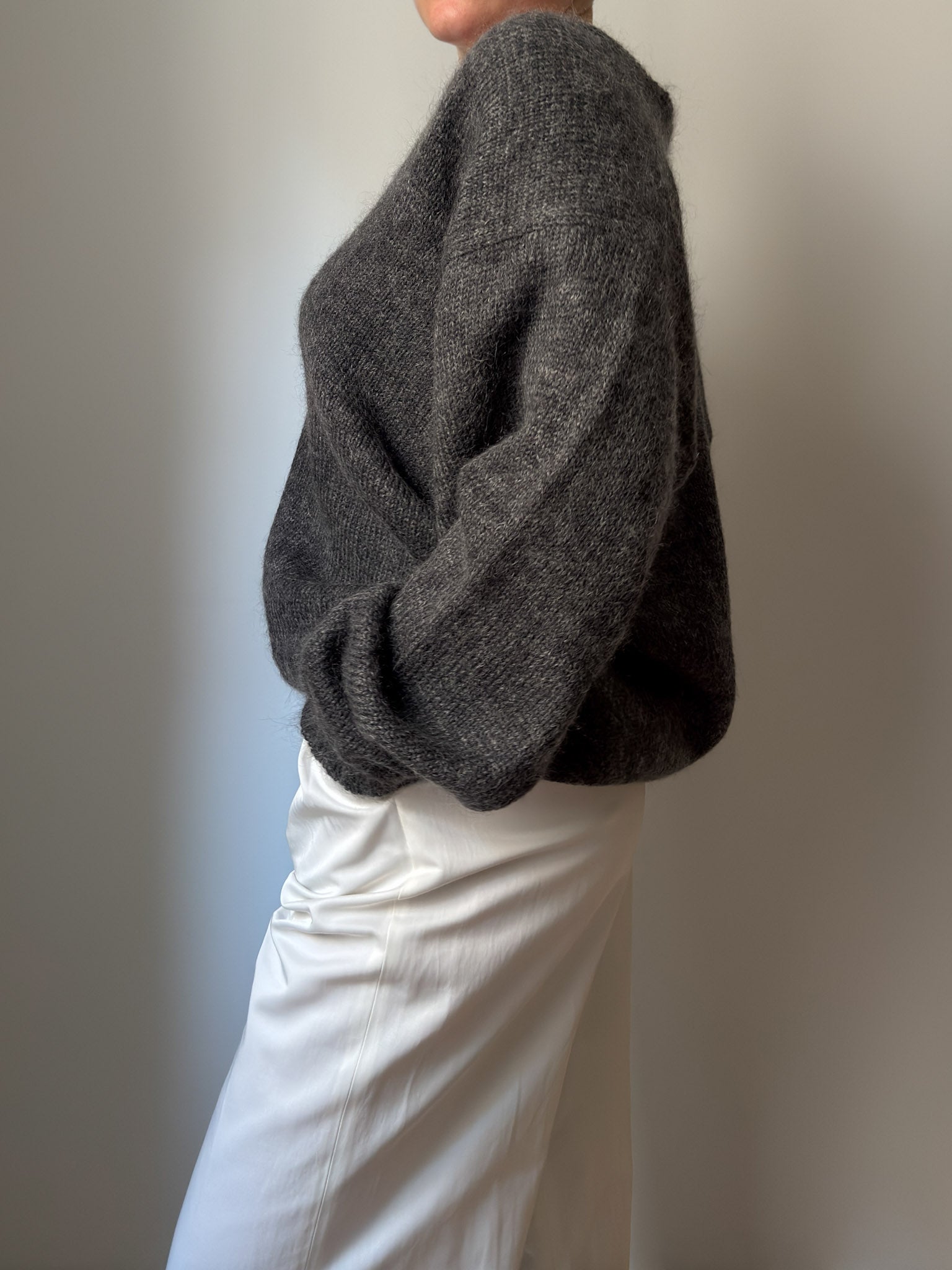 Pure wool grey cardigan