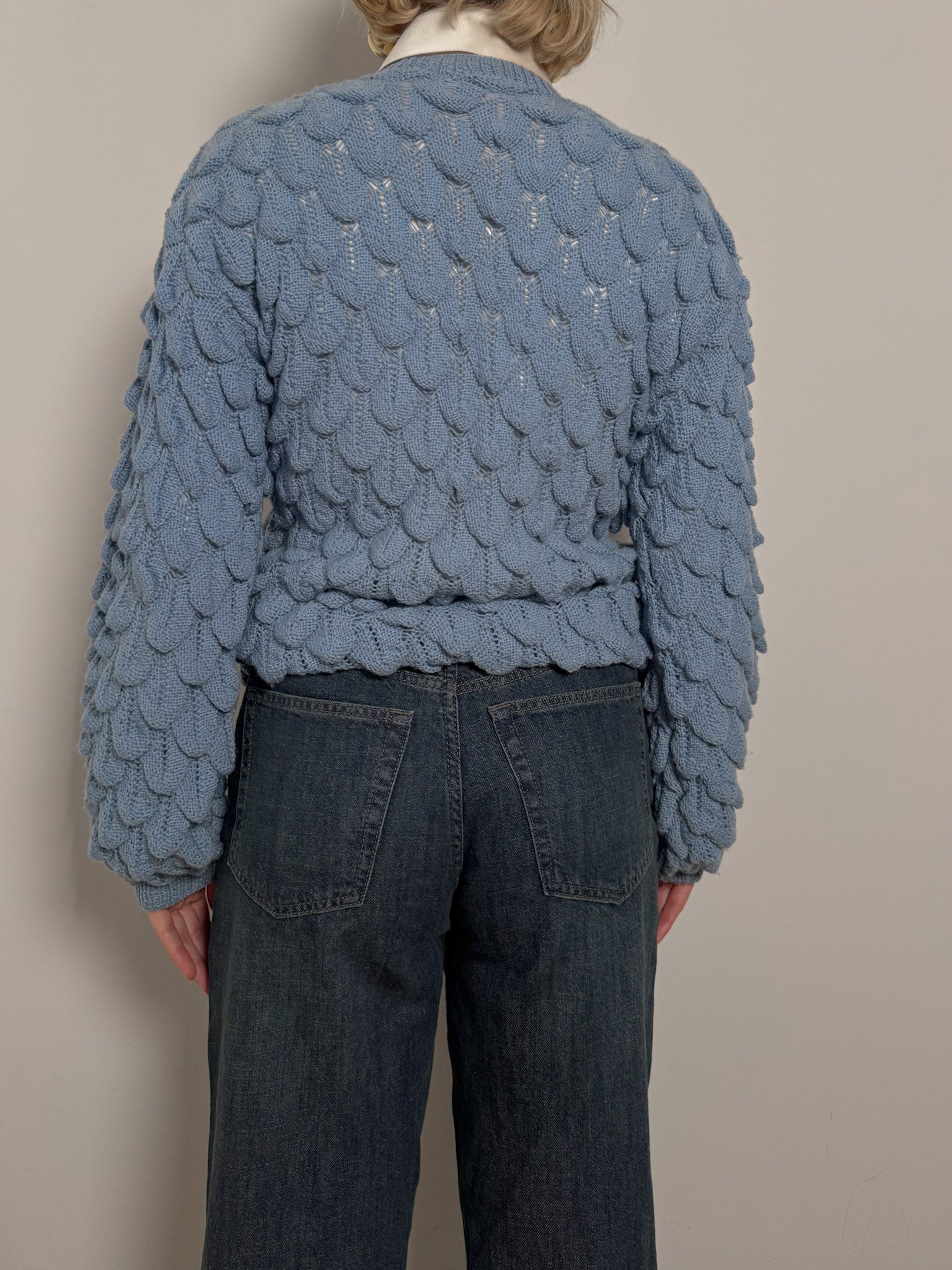 Pure wool sky cardigan