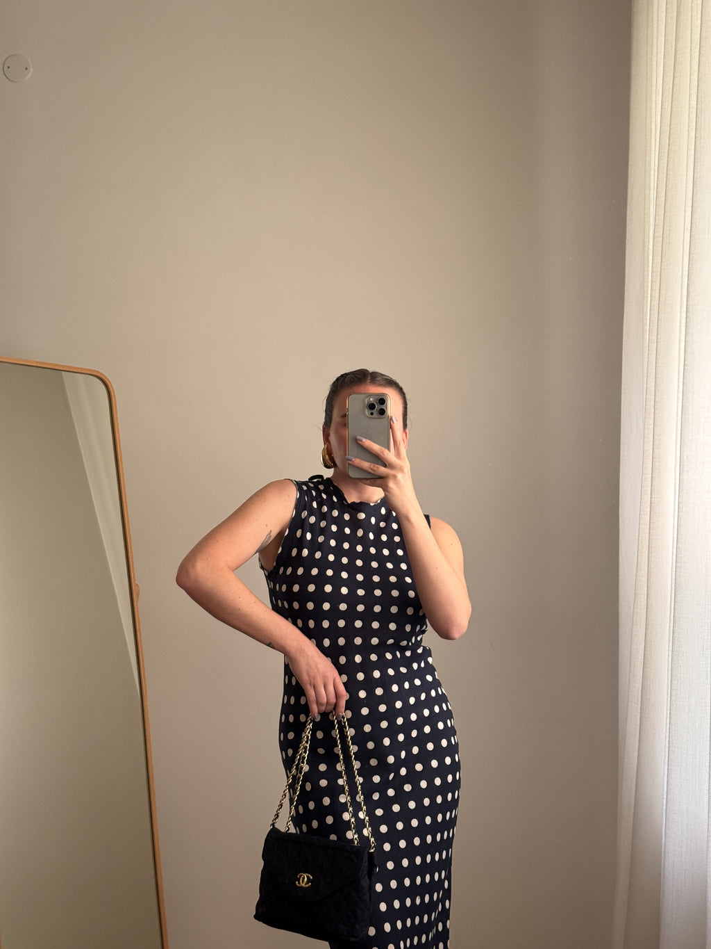 PRE ORDER - Abito pois in lino e viscosa (Blu e avorio)
