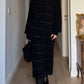Lambswool, angora and strass black dress