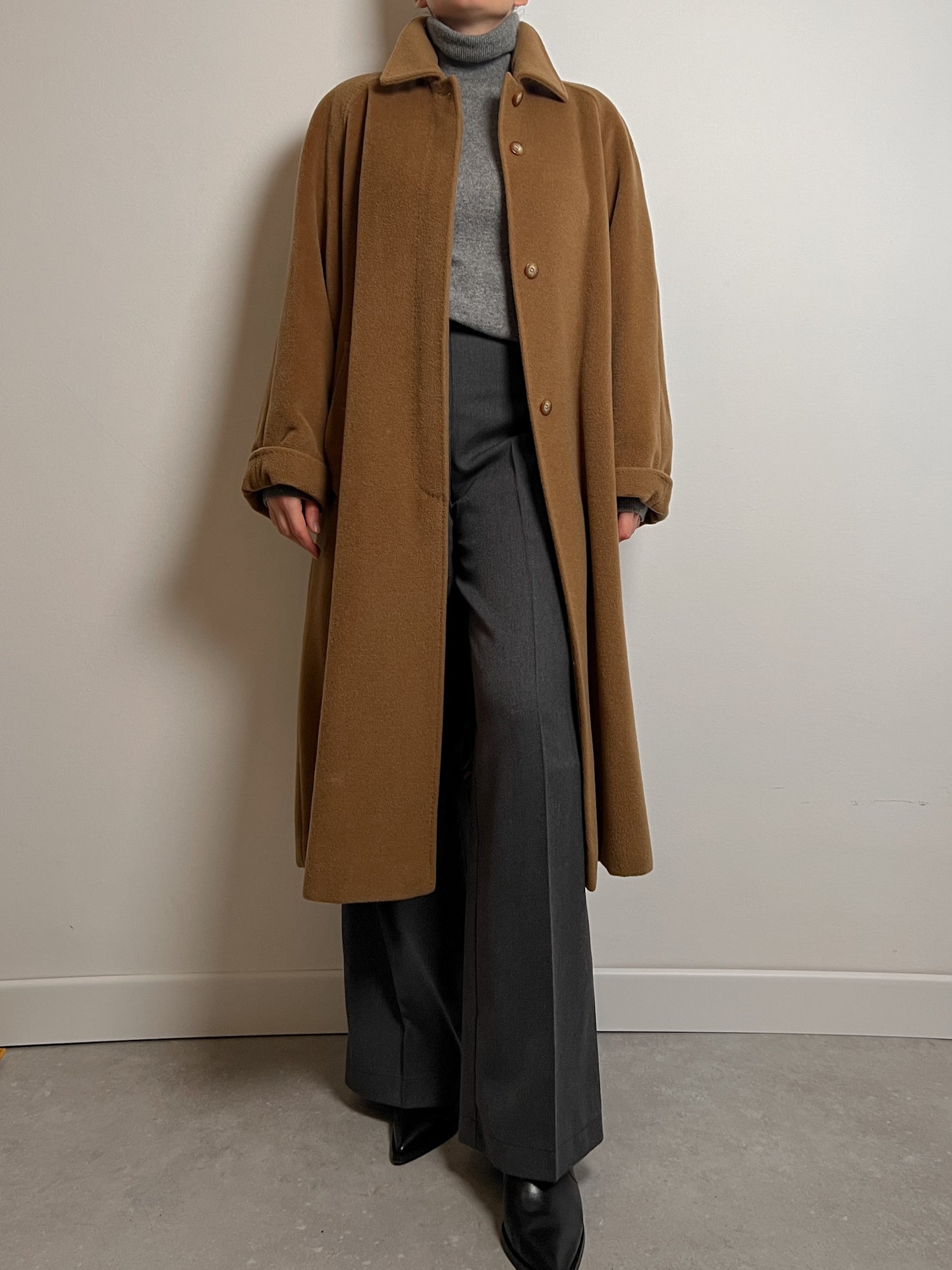 Marina Rinaldi wool and cashmere camel coat