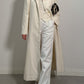 Cotton and virgin wool ivory coat