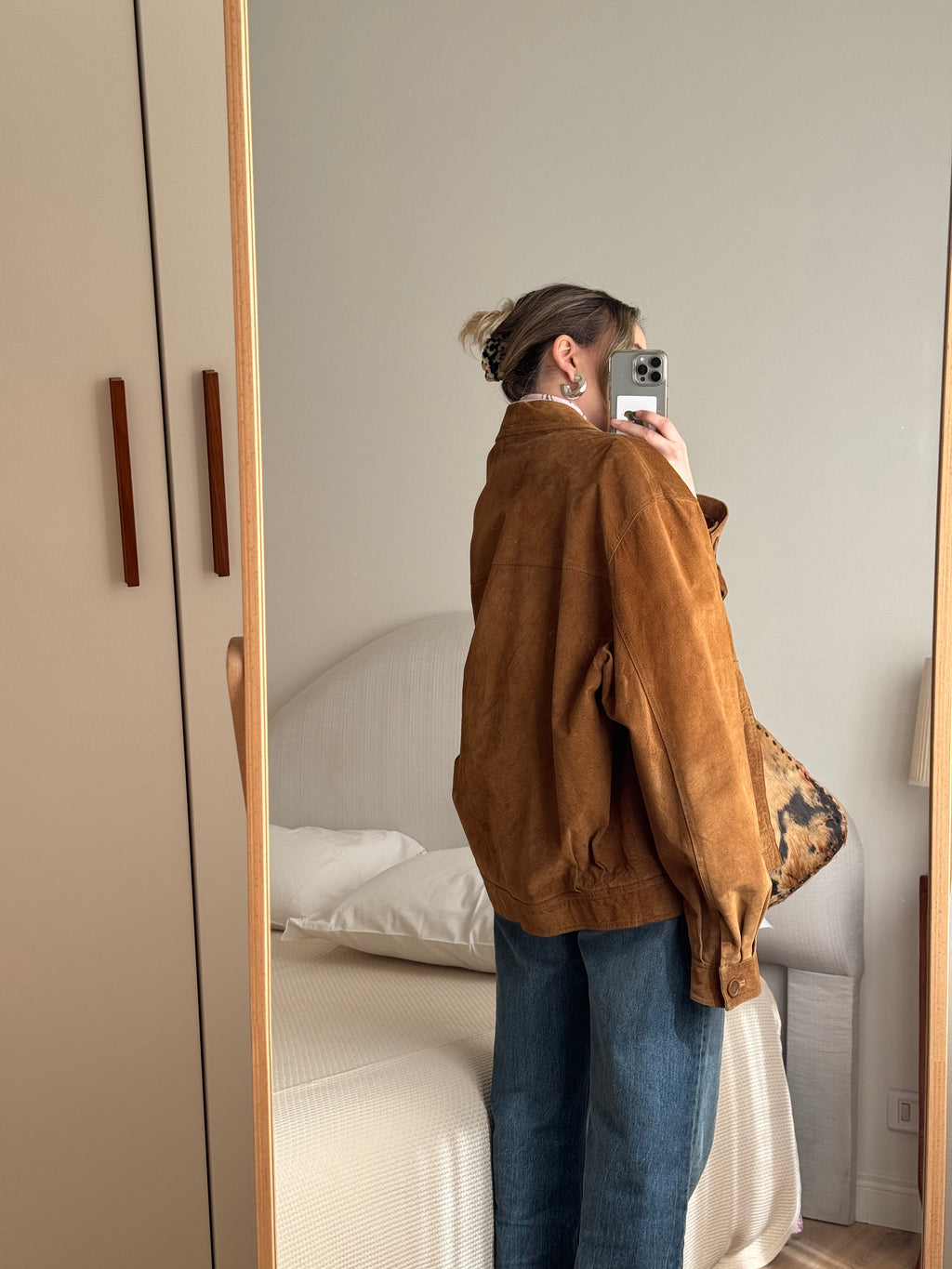 Real suede caramel jacket