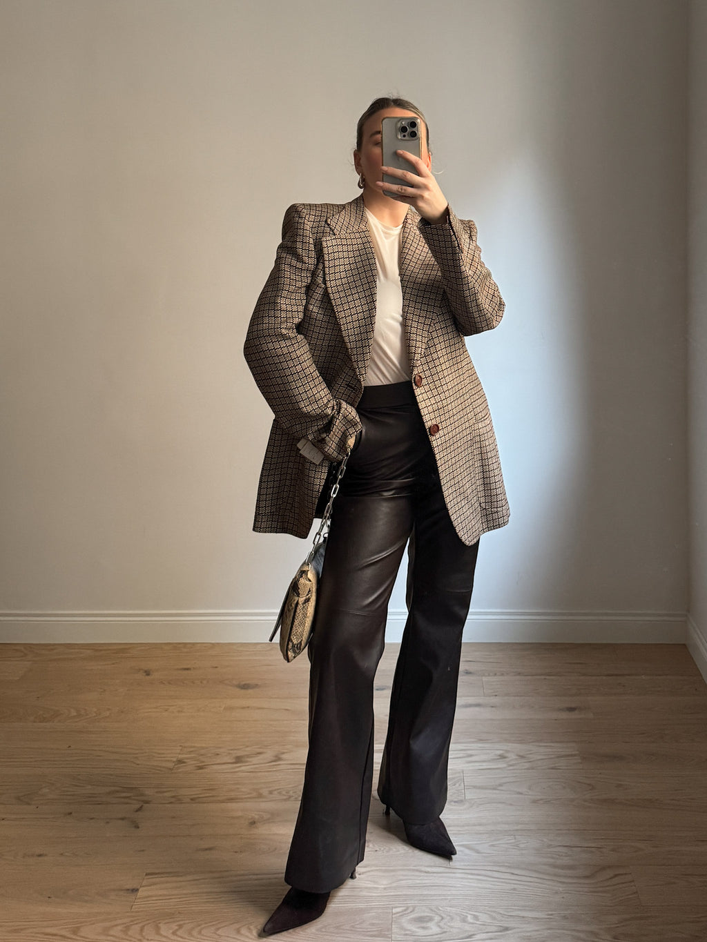 Pure wool jacquard blazer