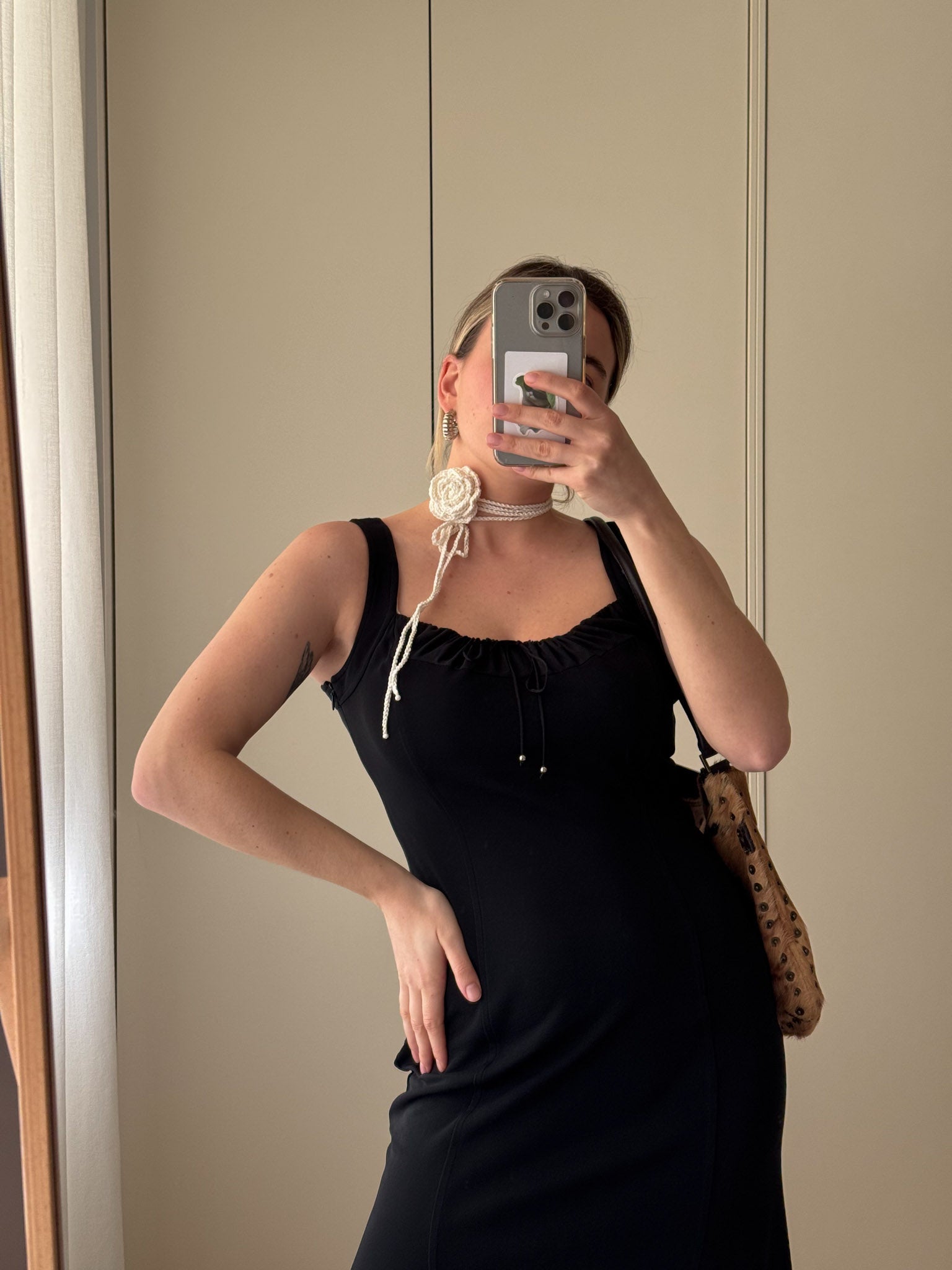 Versace viscose black dress