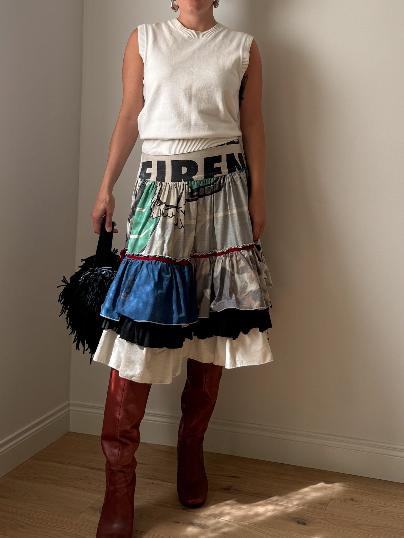 Cotton printed skirt