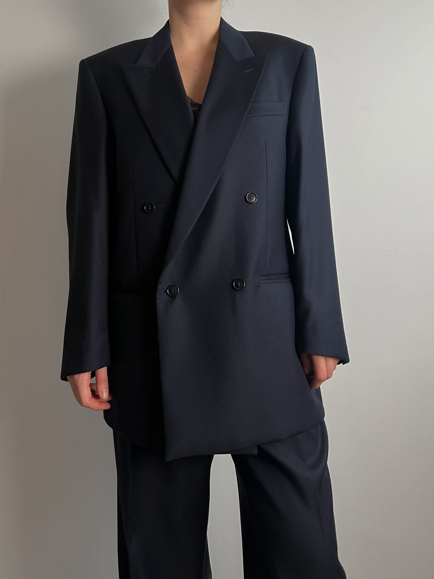 Pure virgin wool blue suit