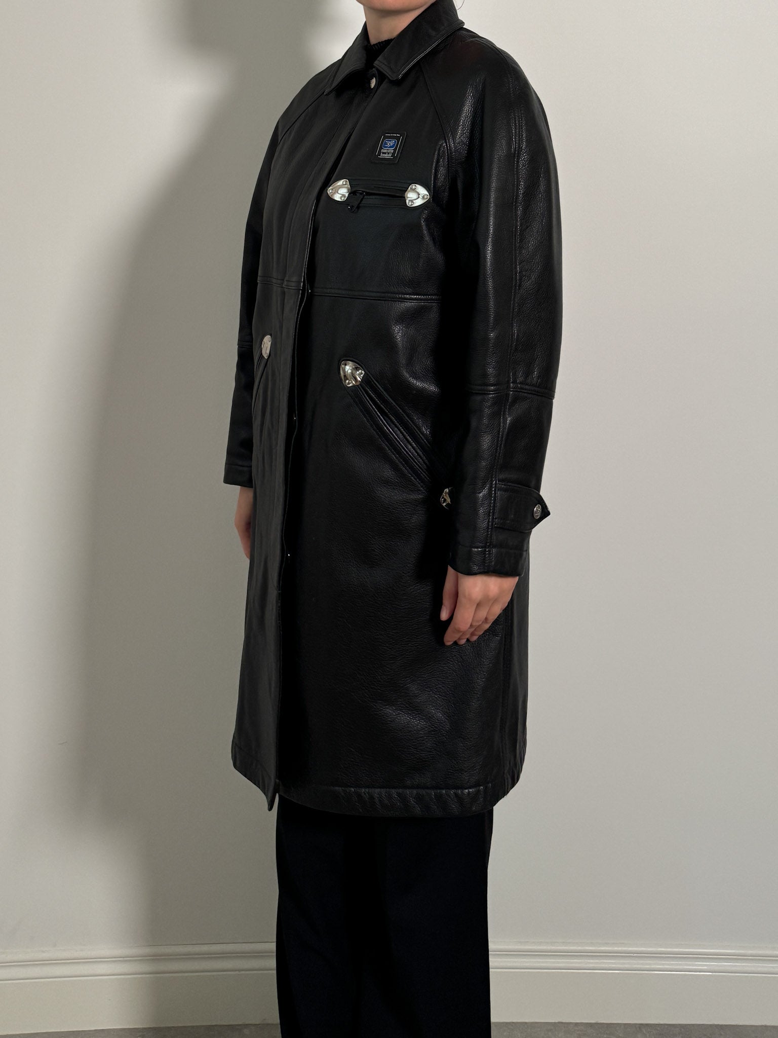 Piero Guidi real leather black jacket