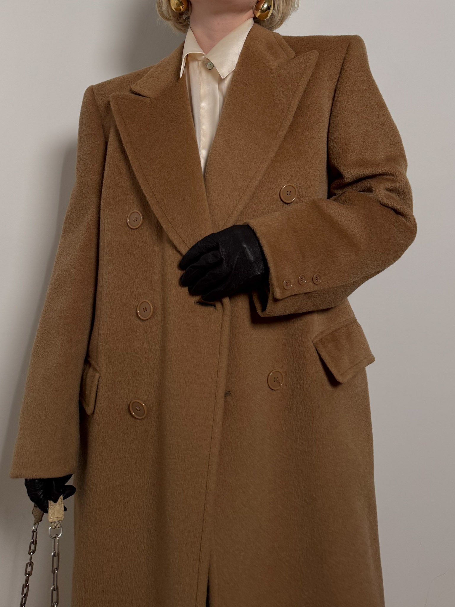 Pure wool camel coat