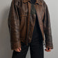 Genuine leather biker jacket