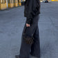 Genuin leather black bomber