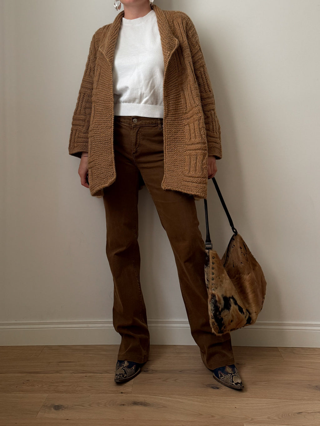 Pure wool embroidered cardigan