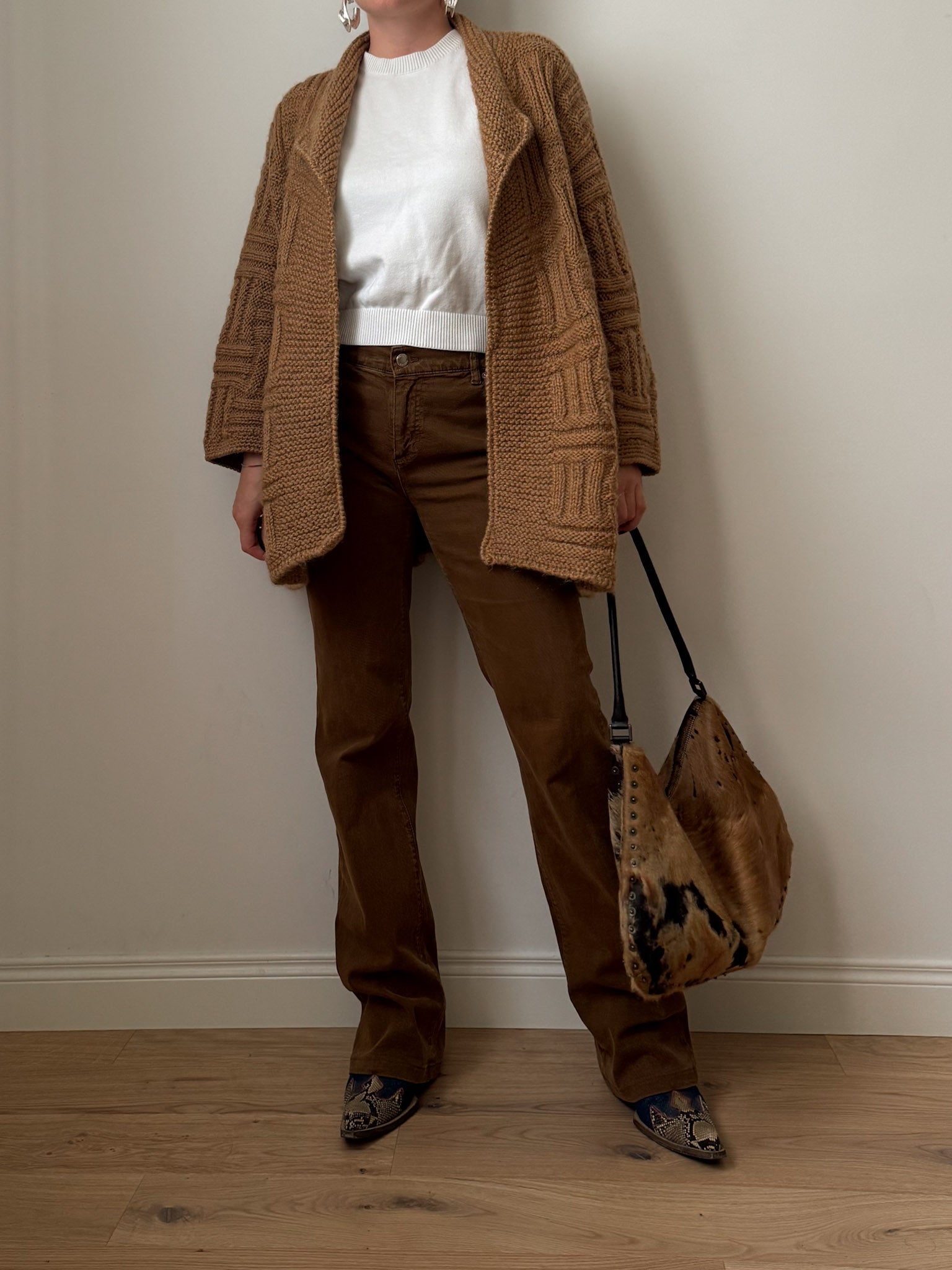 Pure wool embroidered cardigan