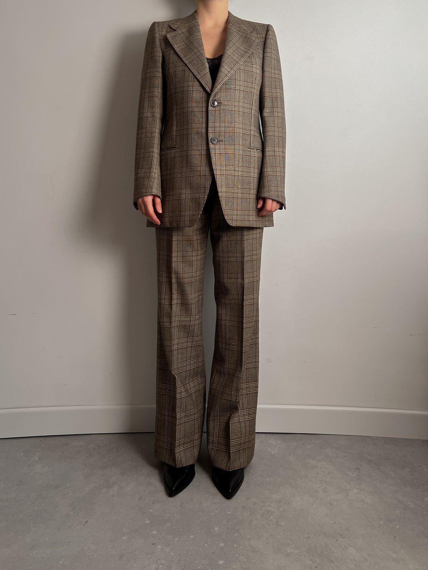 Pure virgin wool principe di Galles suit