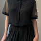 Silk blend black shirt