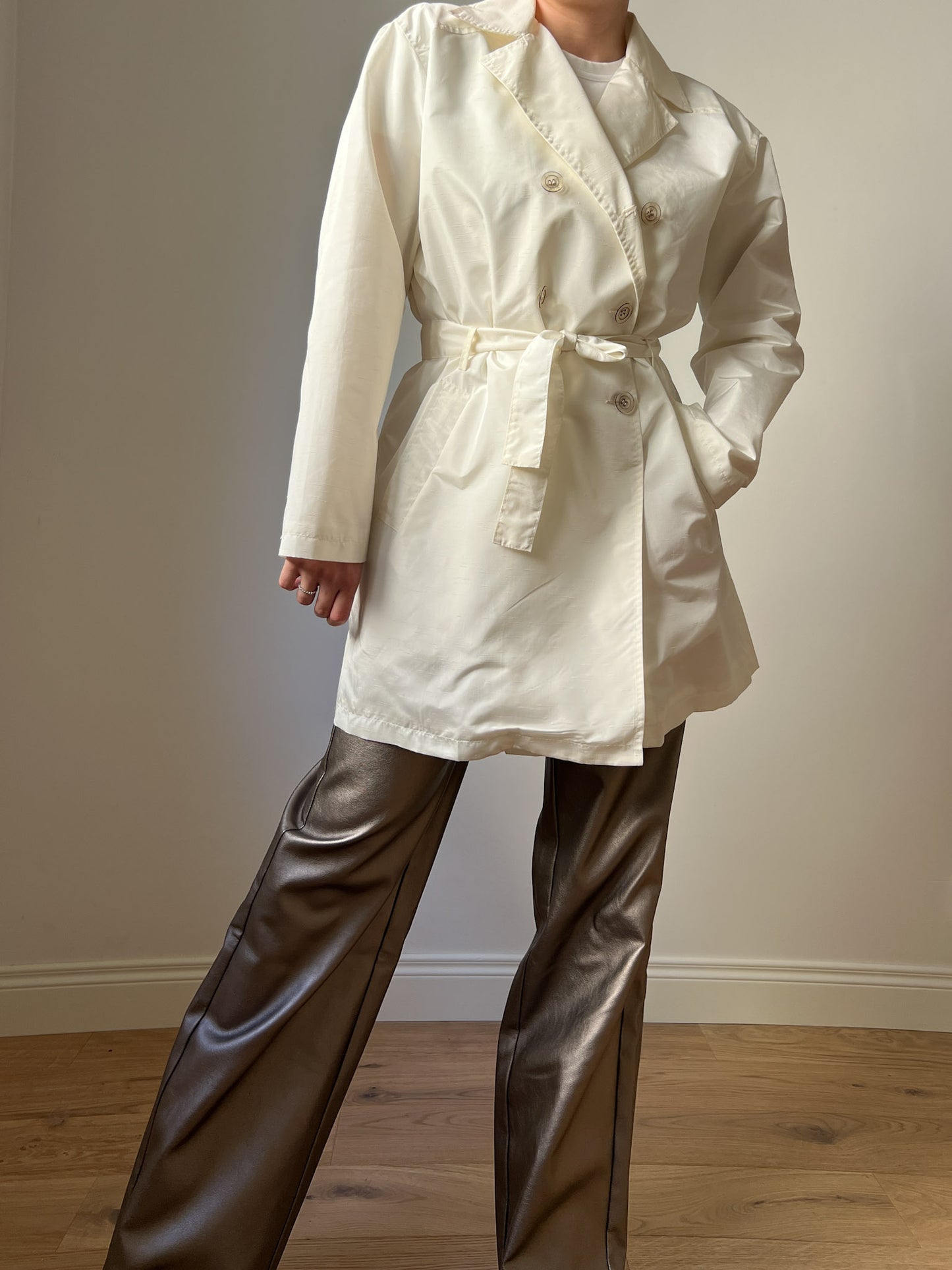 Made in Italy ivory trench