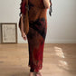 Pure viscose animalier dress