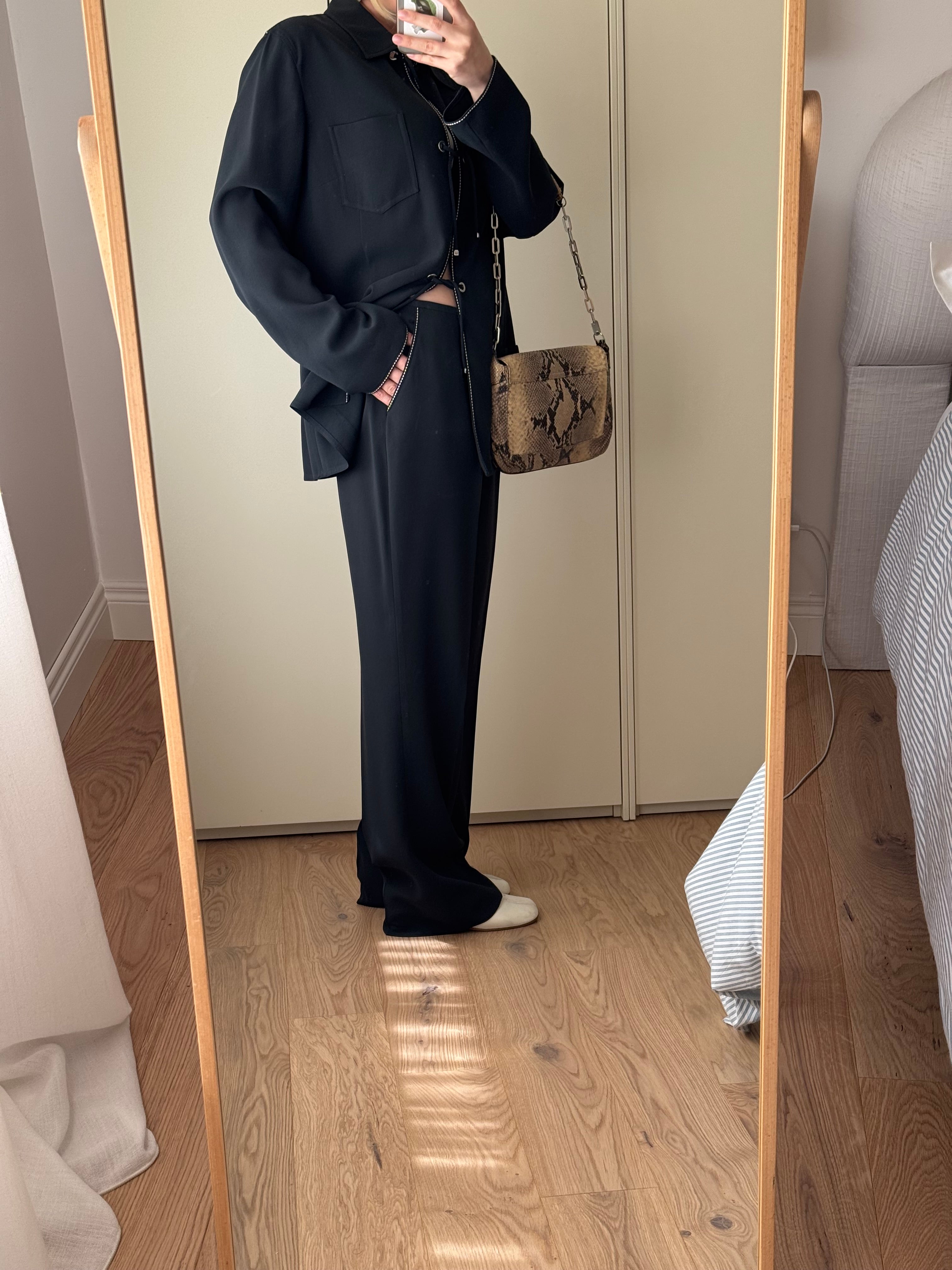 Blue Suit with Contrast Stitching