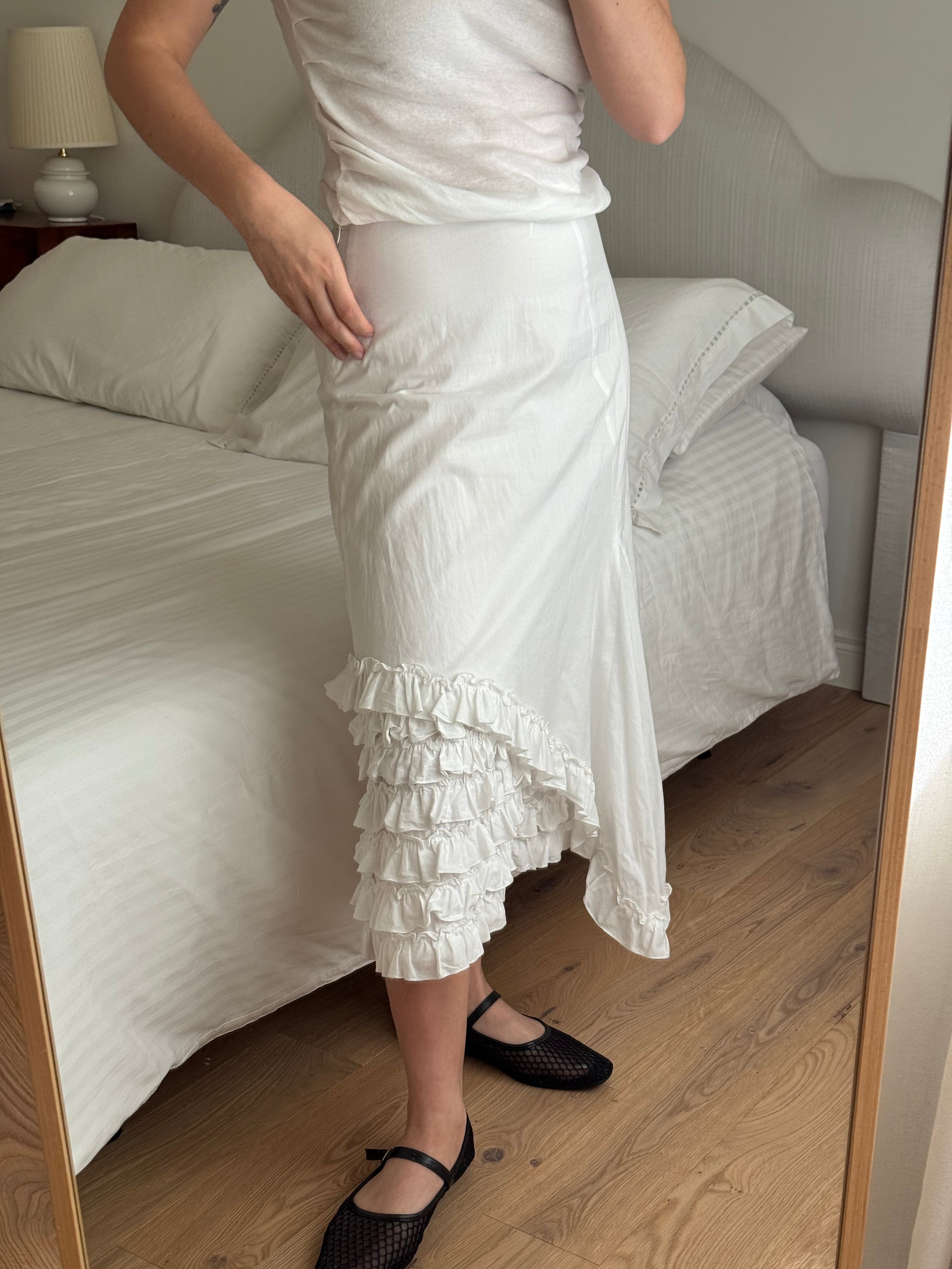 Luisa Spagnoli cotton rouches skirt