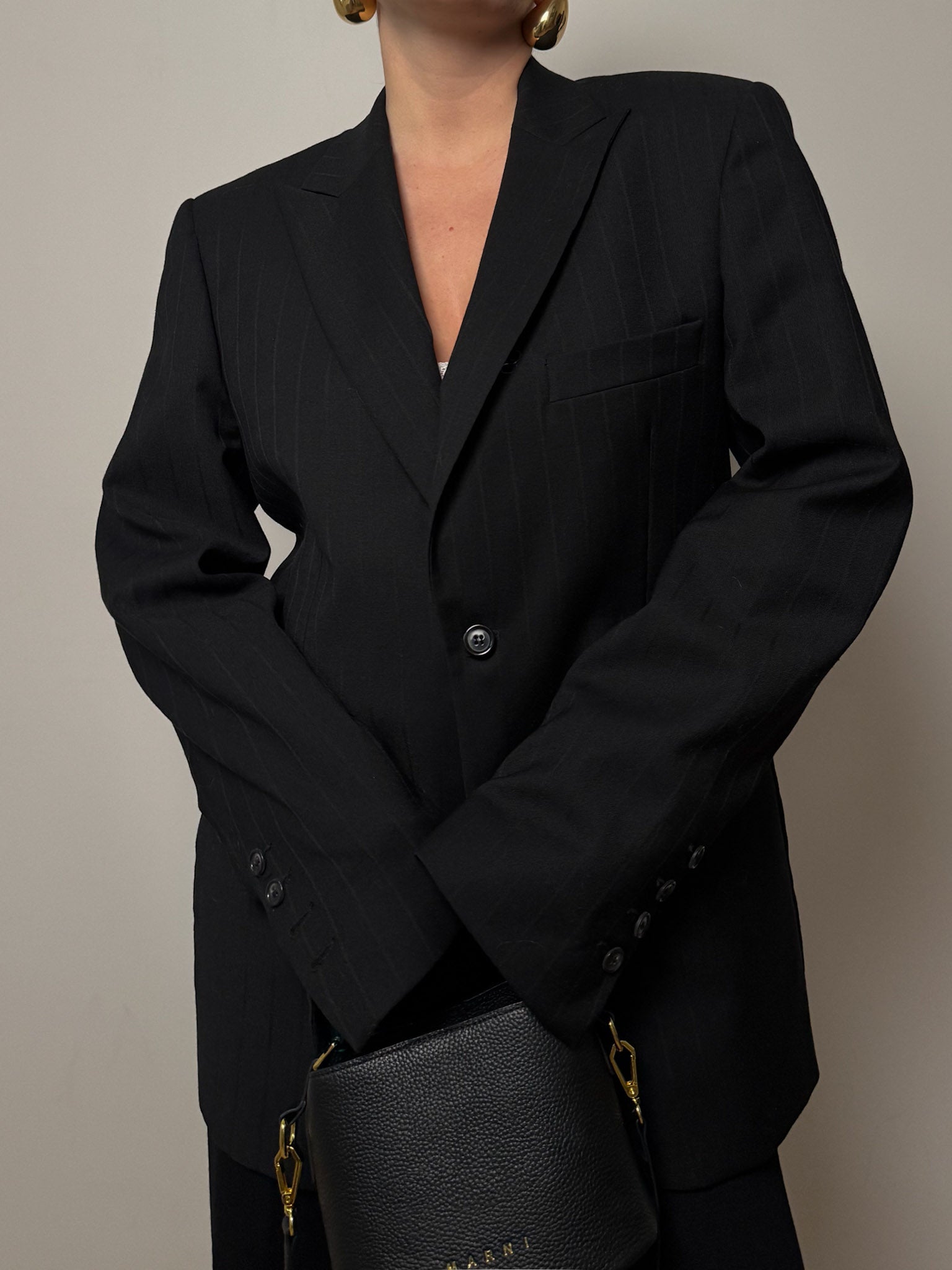 Pure wool striped blazer