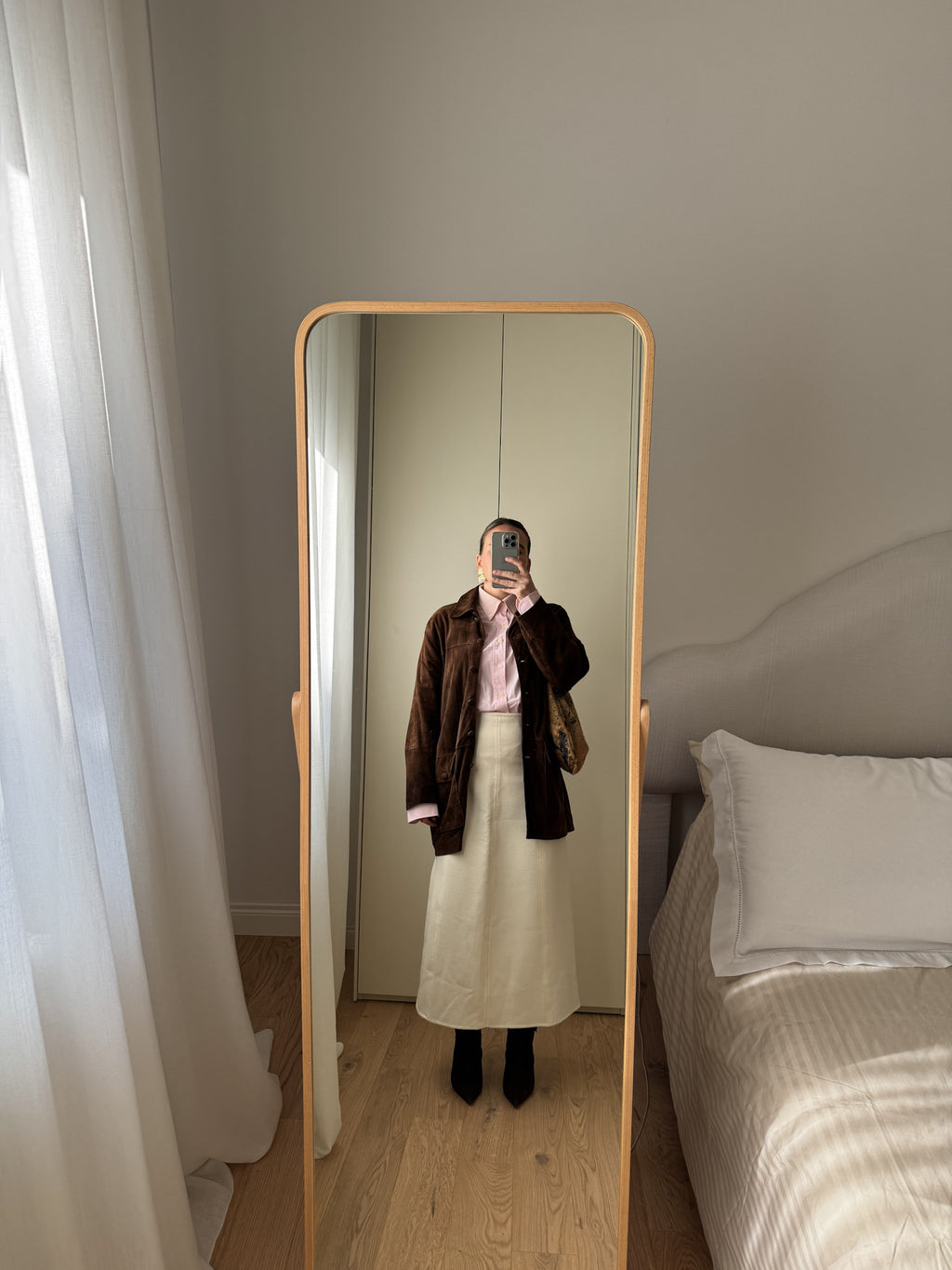 Real suede chocolate jacket