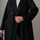 Pure wool black long coat