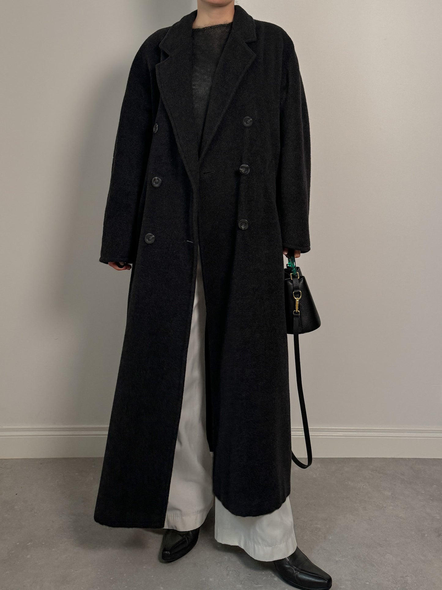 Persona wool and cashmere anthracite coat