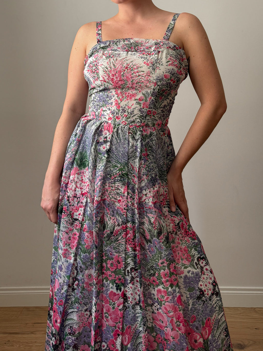 Embroidered floral romantic dress