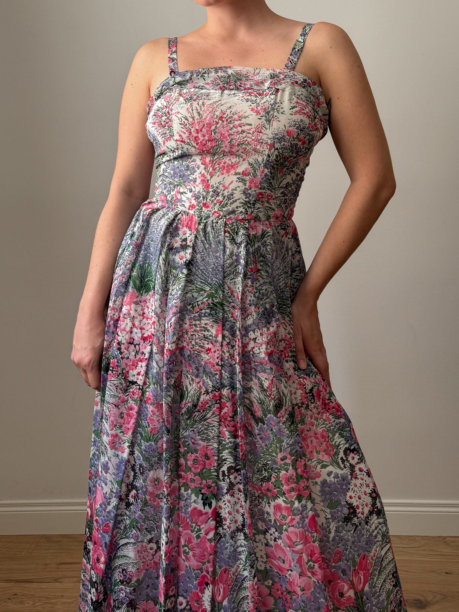 Embroidered floral romantic dress