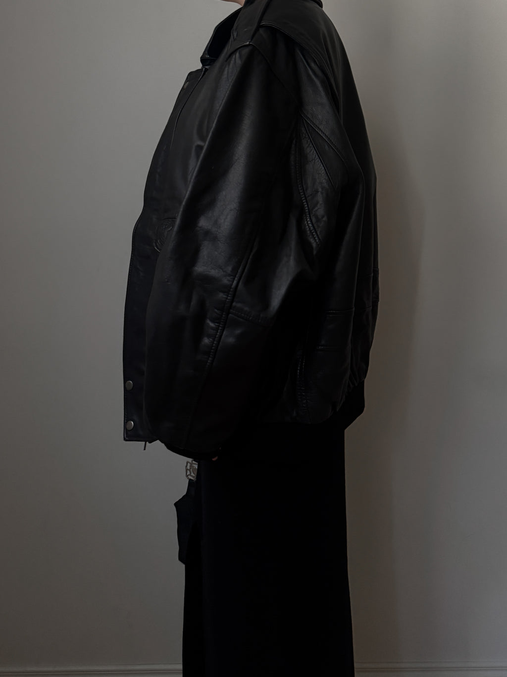 Real leather black jacket