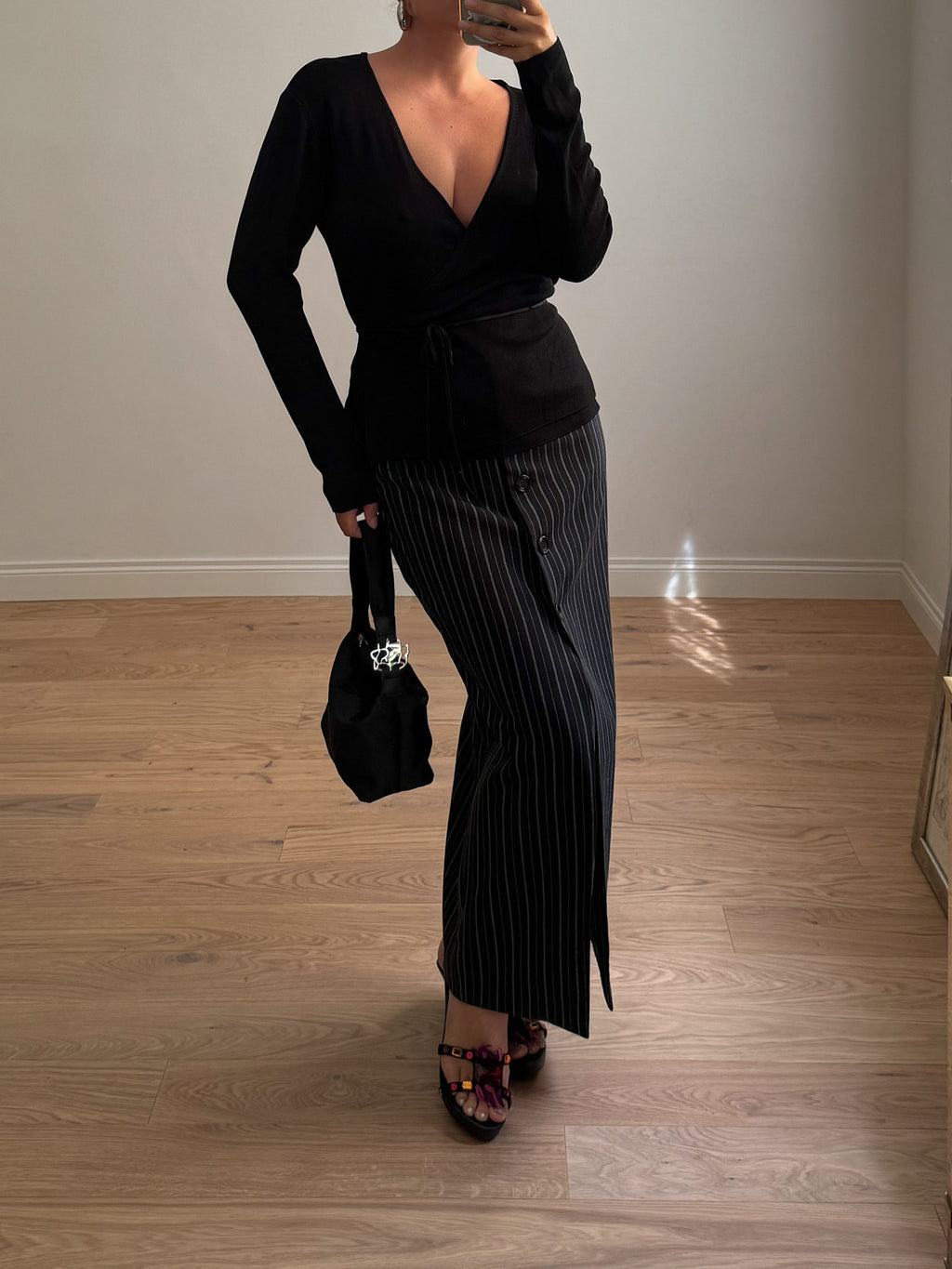 Viscose black cardigan