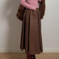Real leather rust skirt