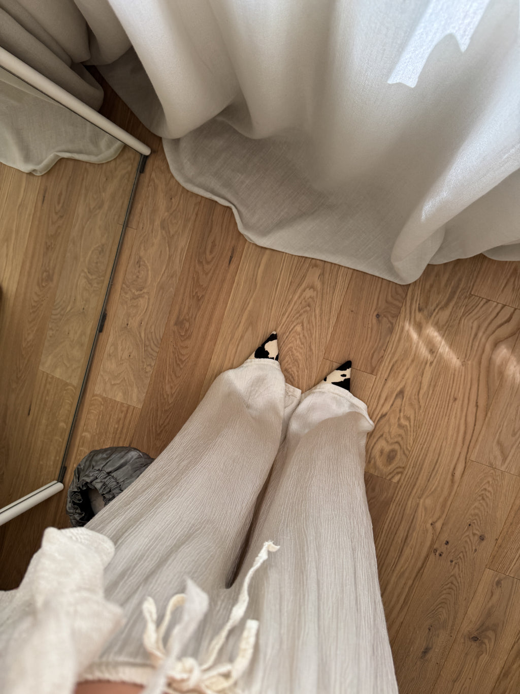 Pantaloni in viscosa - Avorio