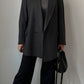 Pure wool grey doublebreast blazer