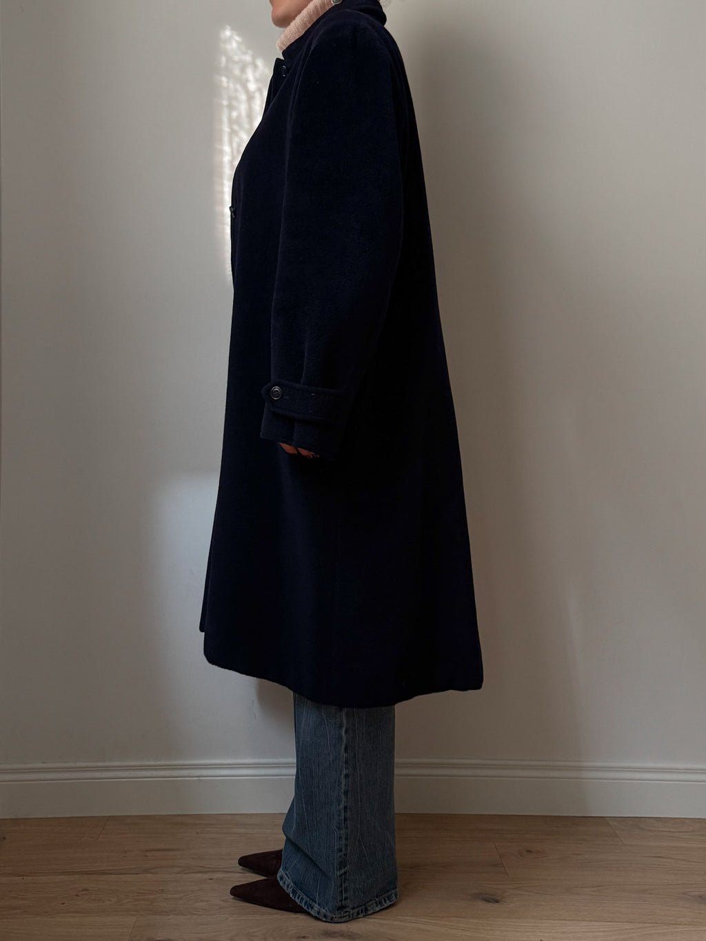 Max Mara wool and cashmere blue coat