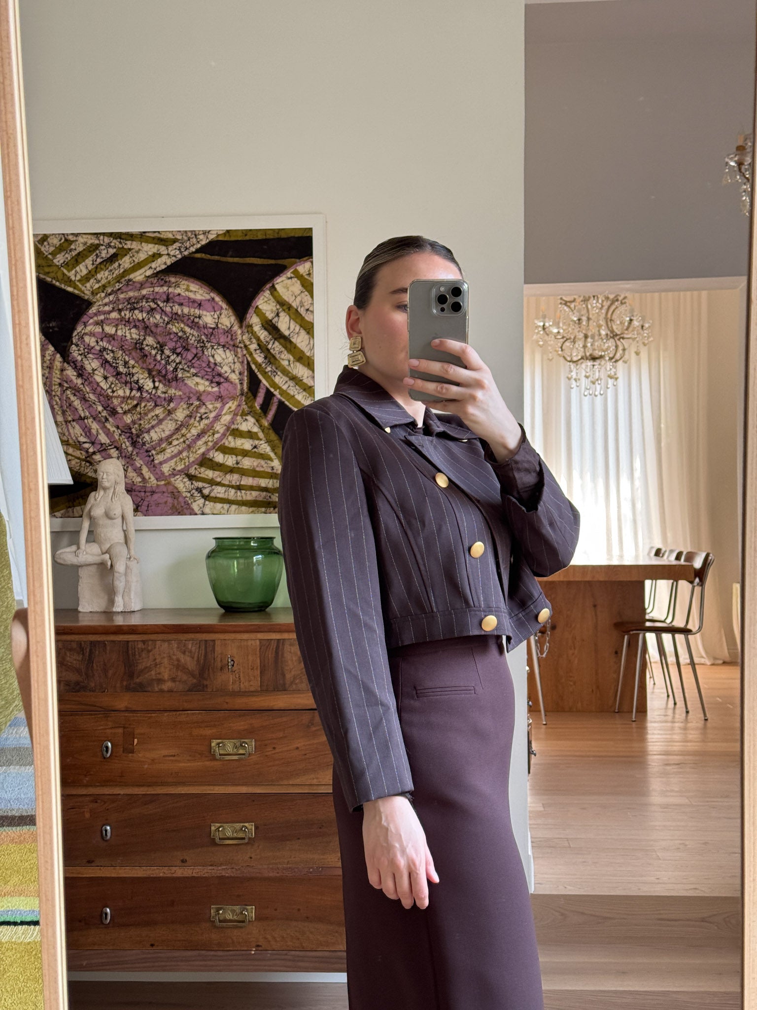 Solo chocolate cropped jacket