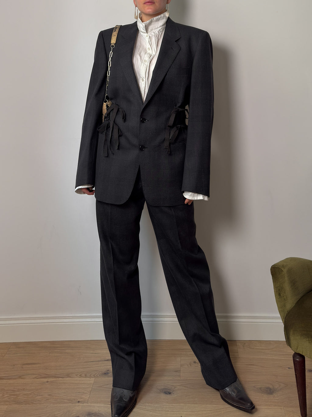 Brando Principe di Galles grey suit