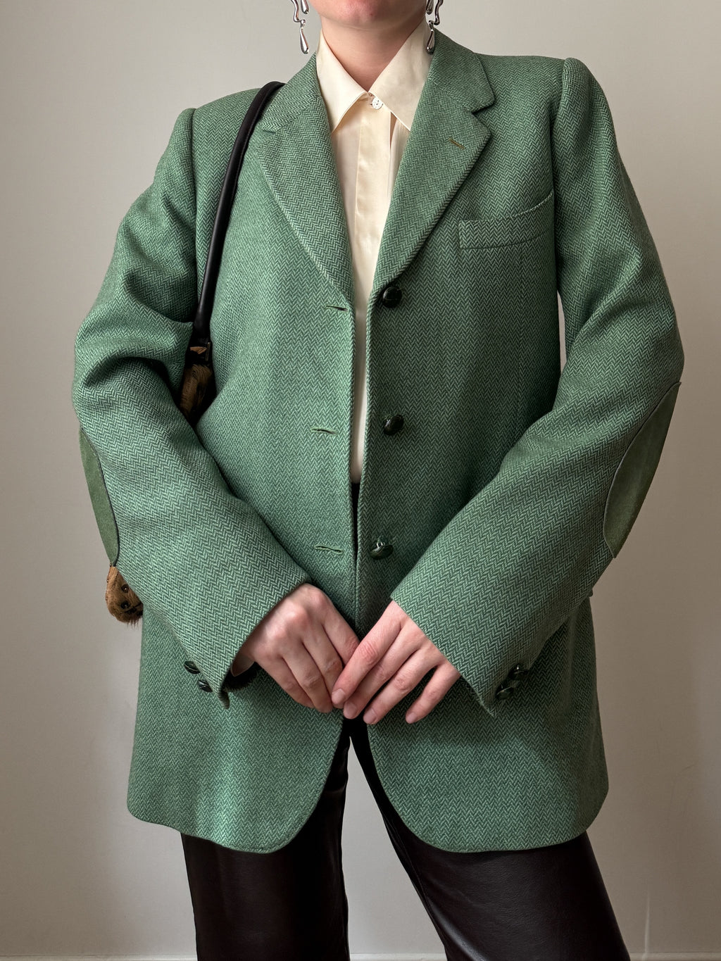 Pure wool green blazer