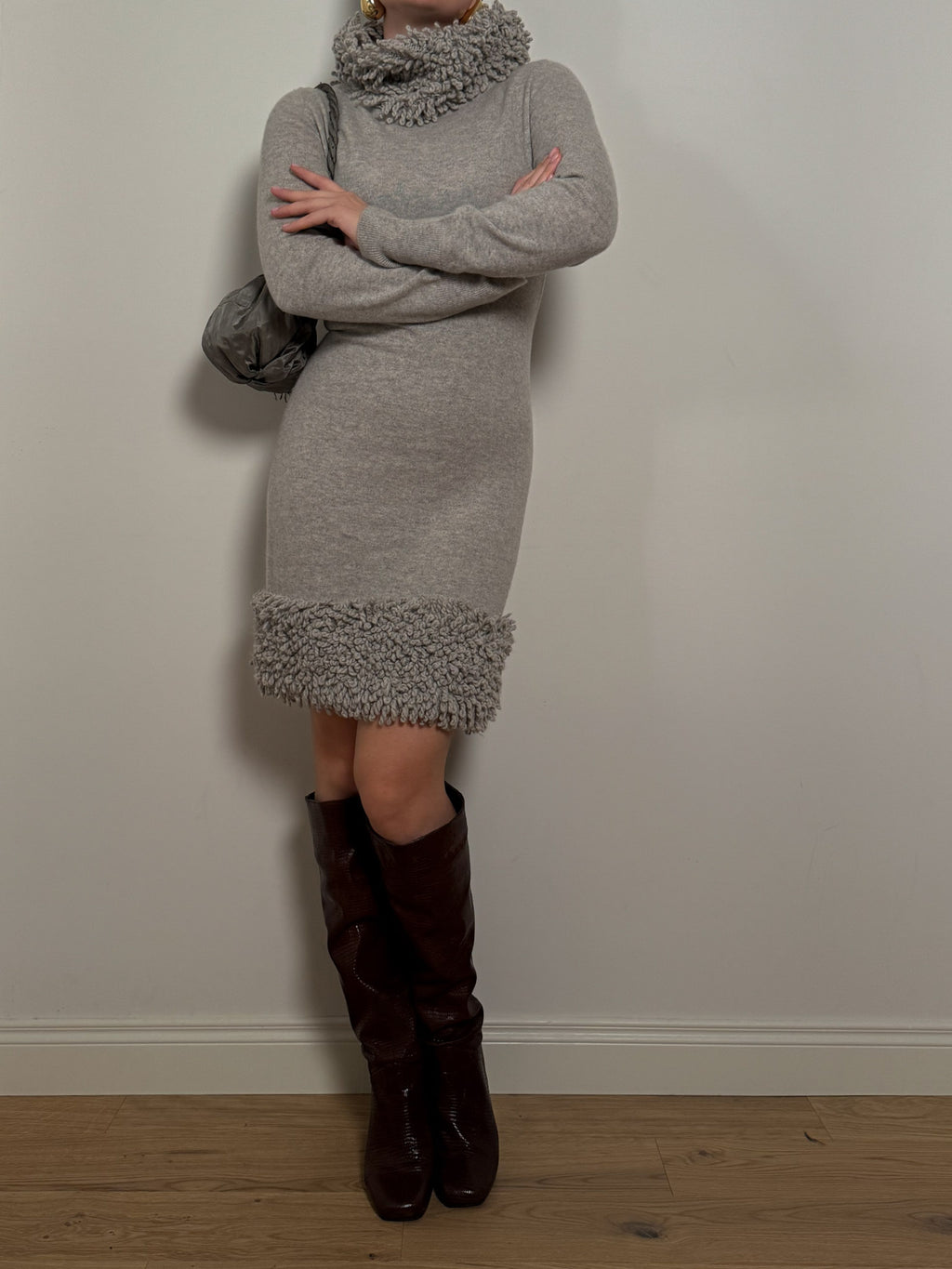 Pure cashmere grey dress
