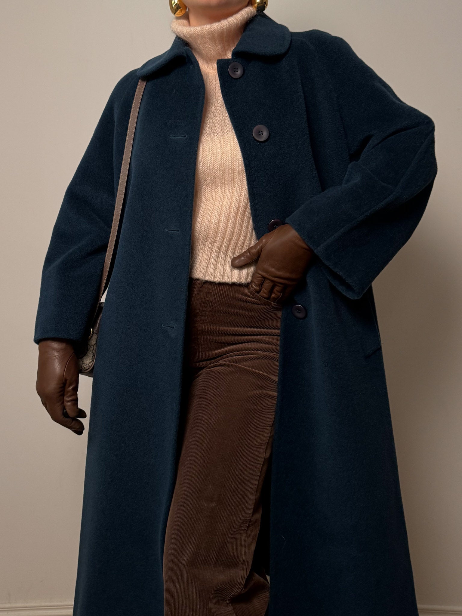 Pure wool petrolium coat