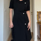 Pure wool black dress
