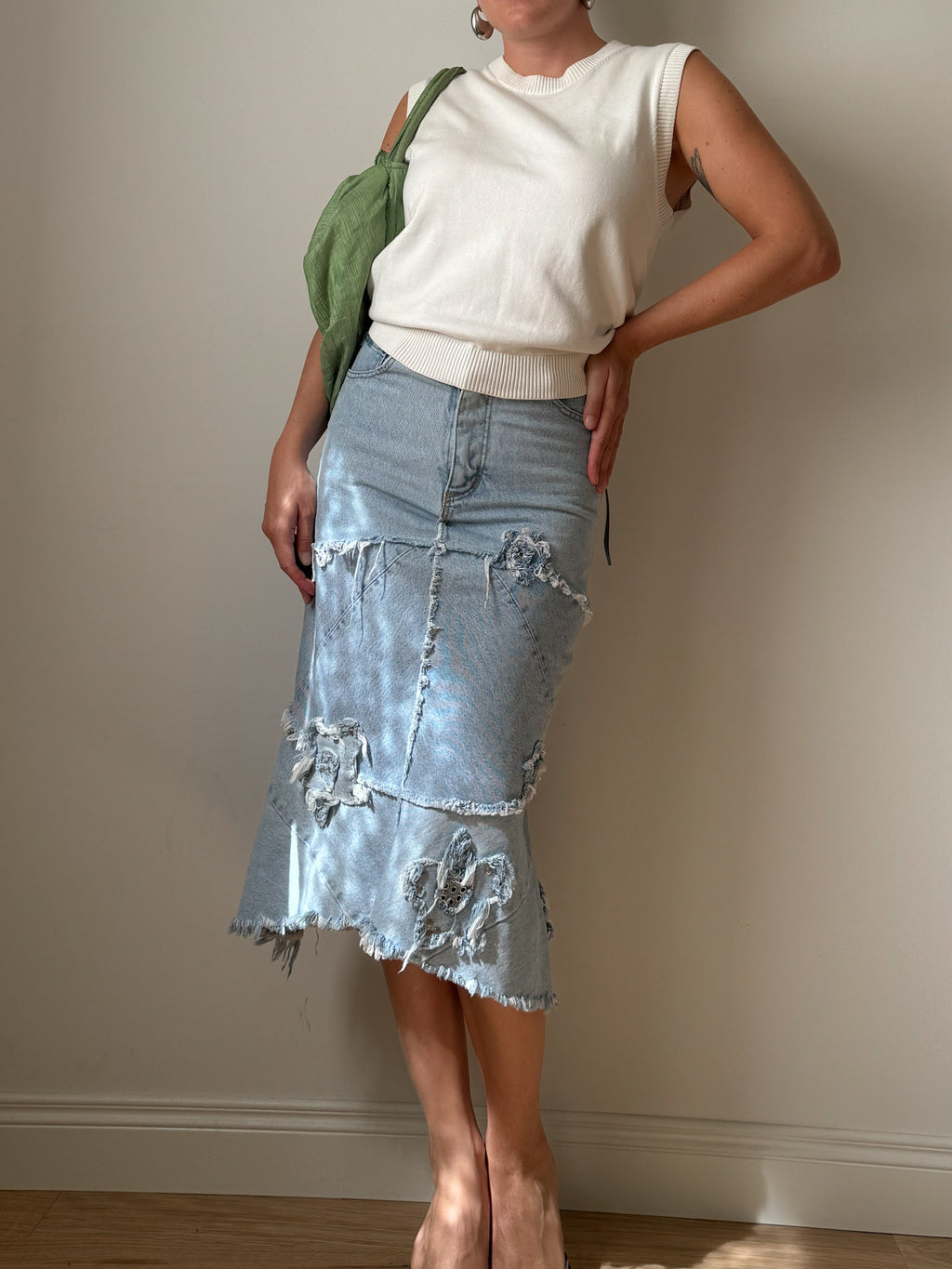 Denim siren skirt
