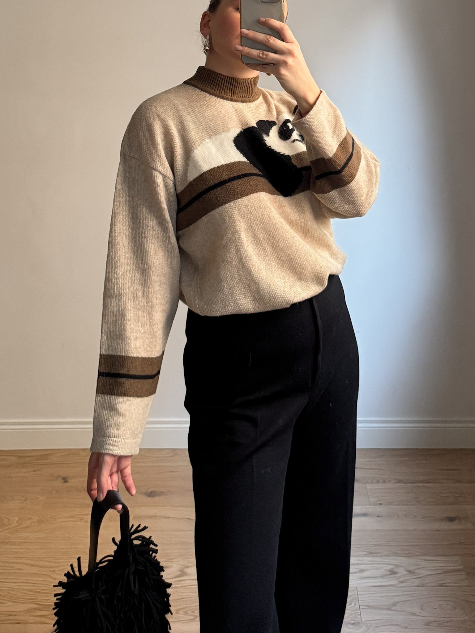 Lambswool and angora pull