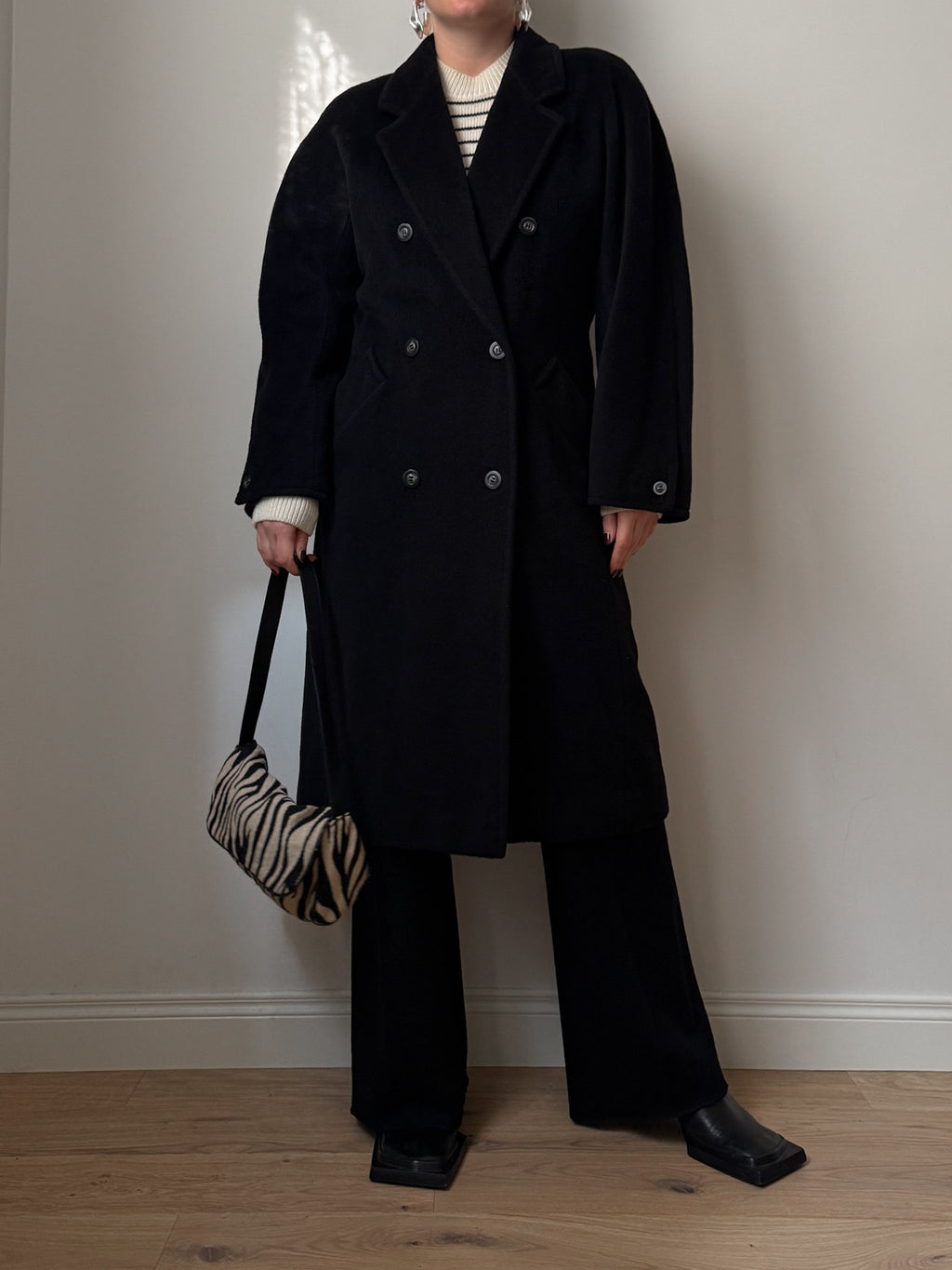Max Mara 101801 black coat