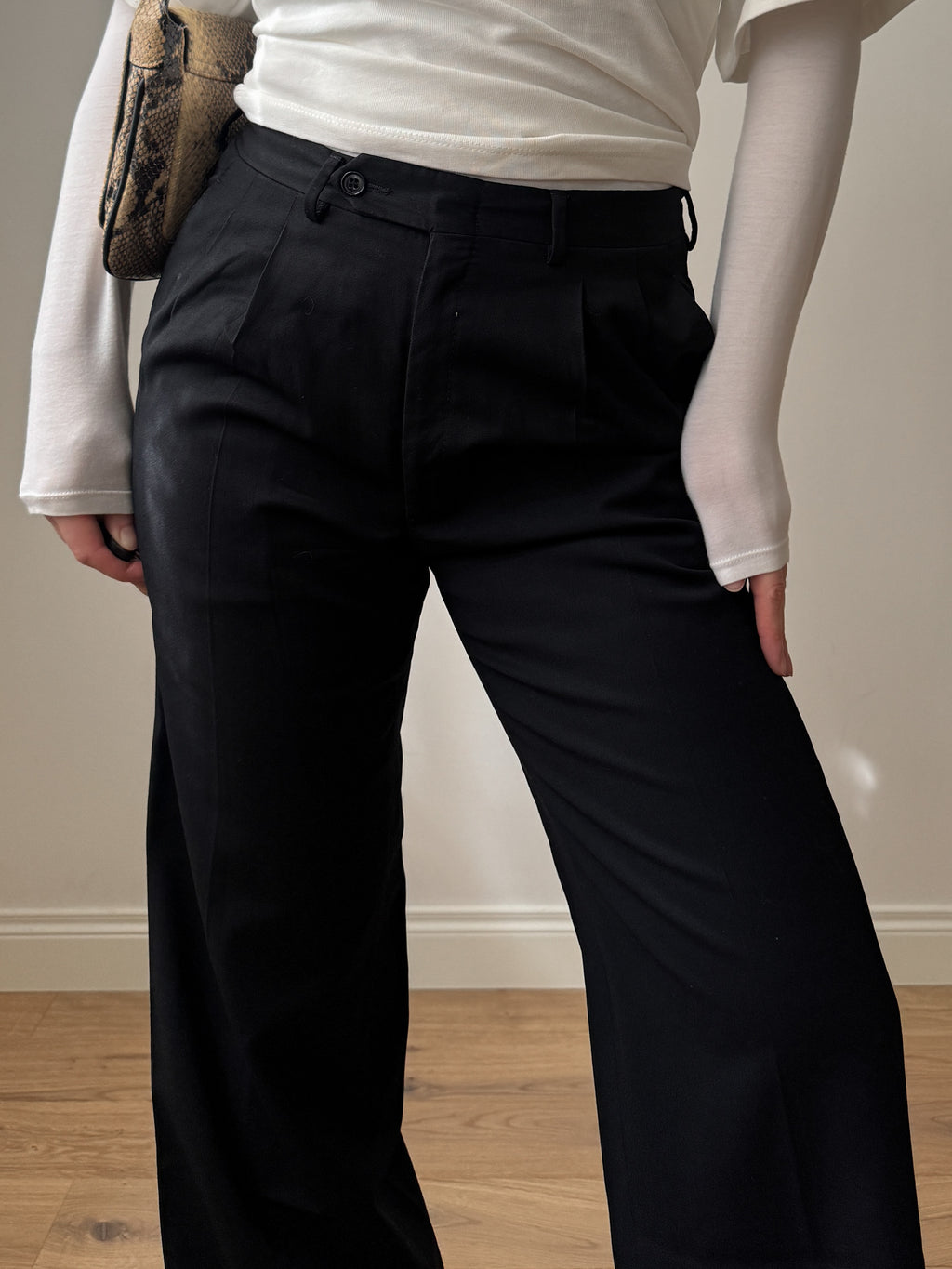Pure wool black pants