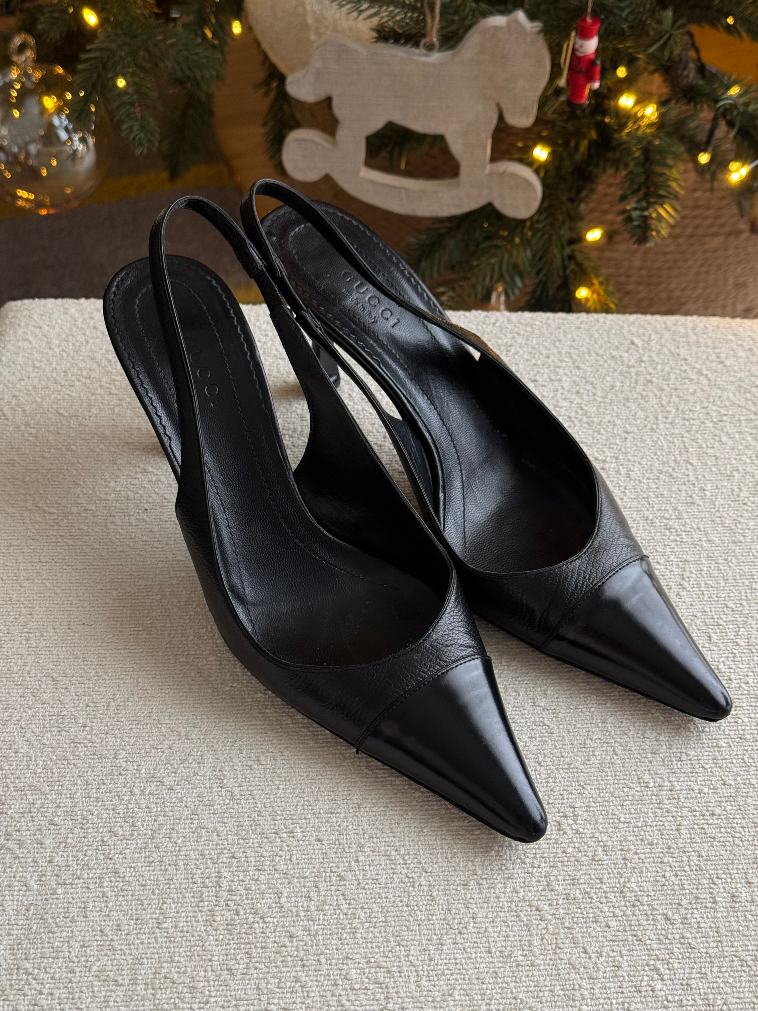 Gucci real leather slingback