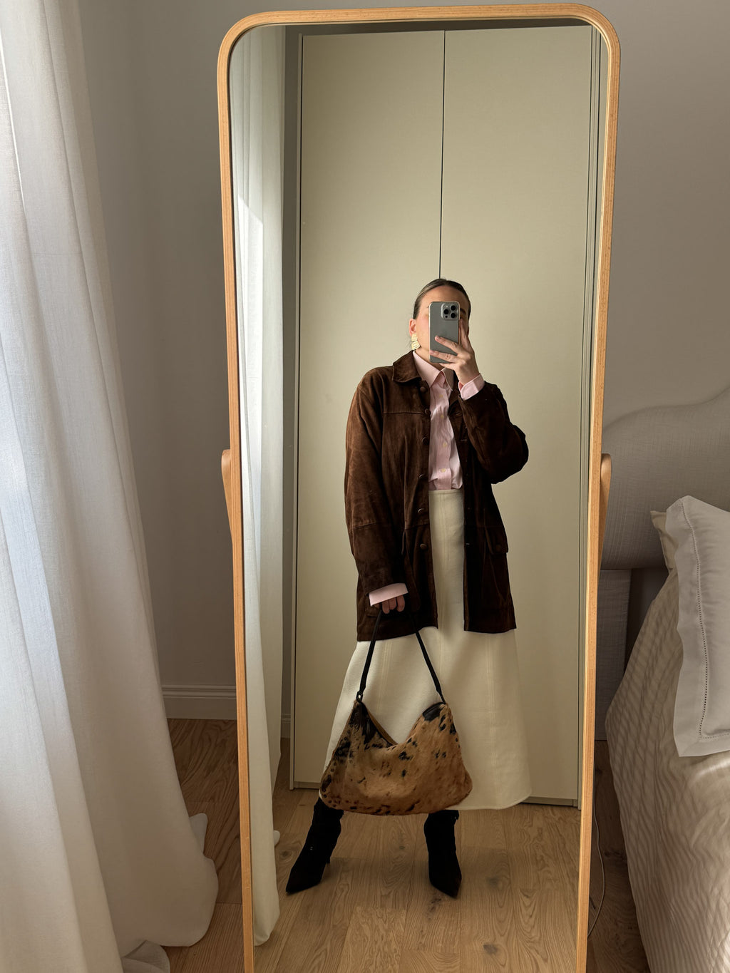 Real suede chocolate jacket