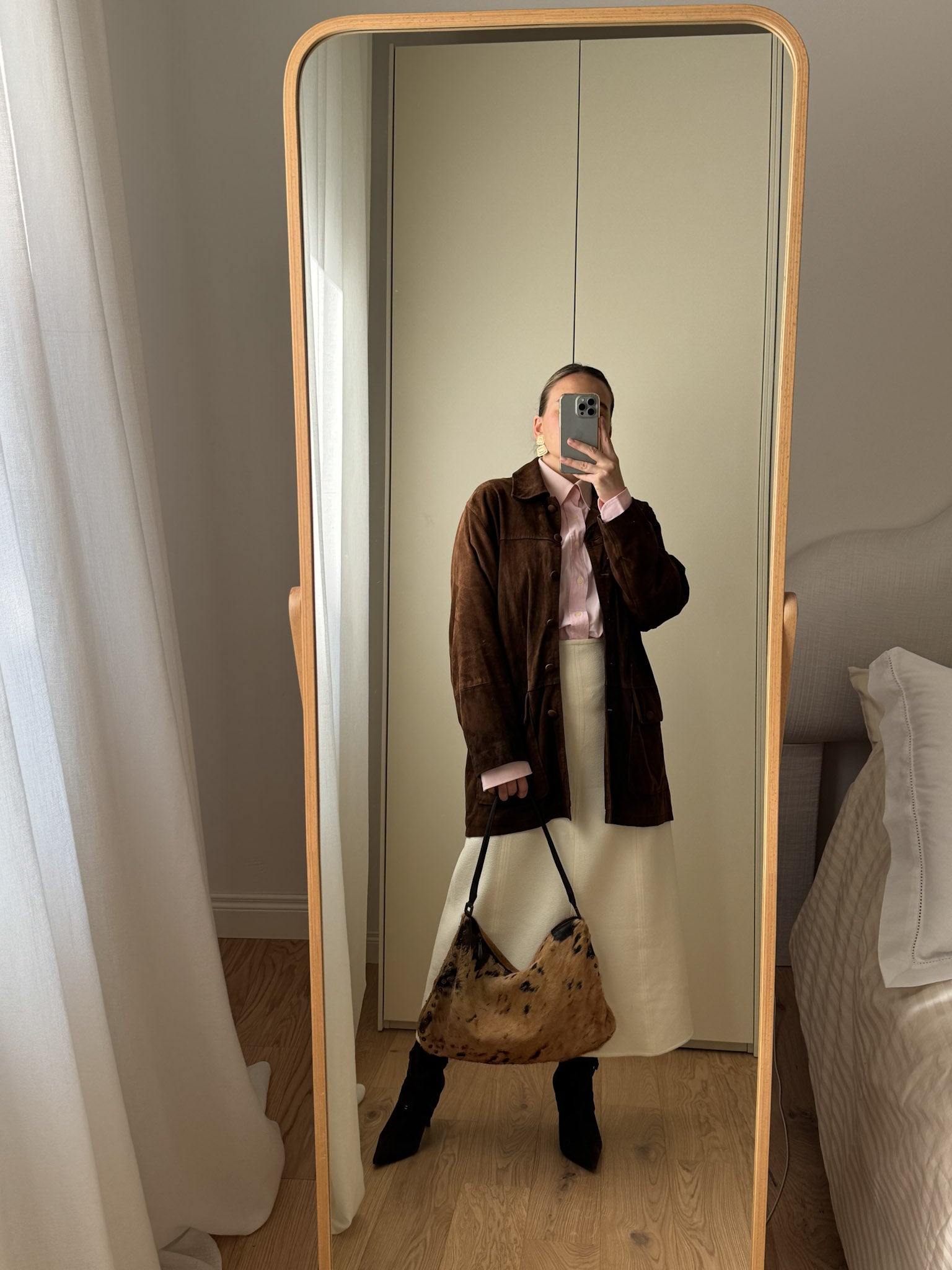 Real suede chocolate jacket